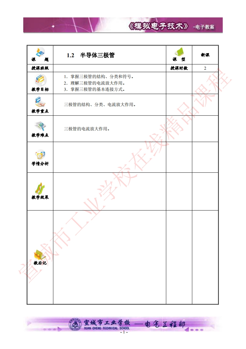 1.2 半导体三极管
